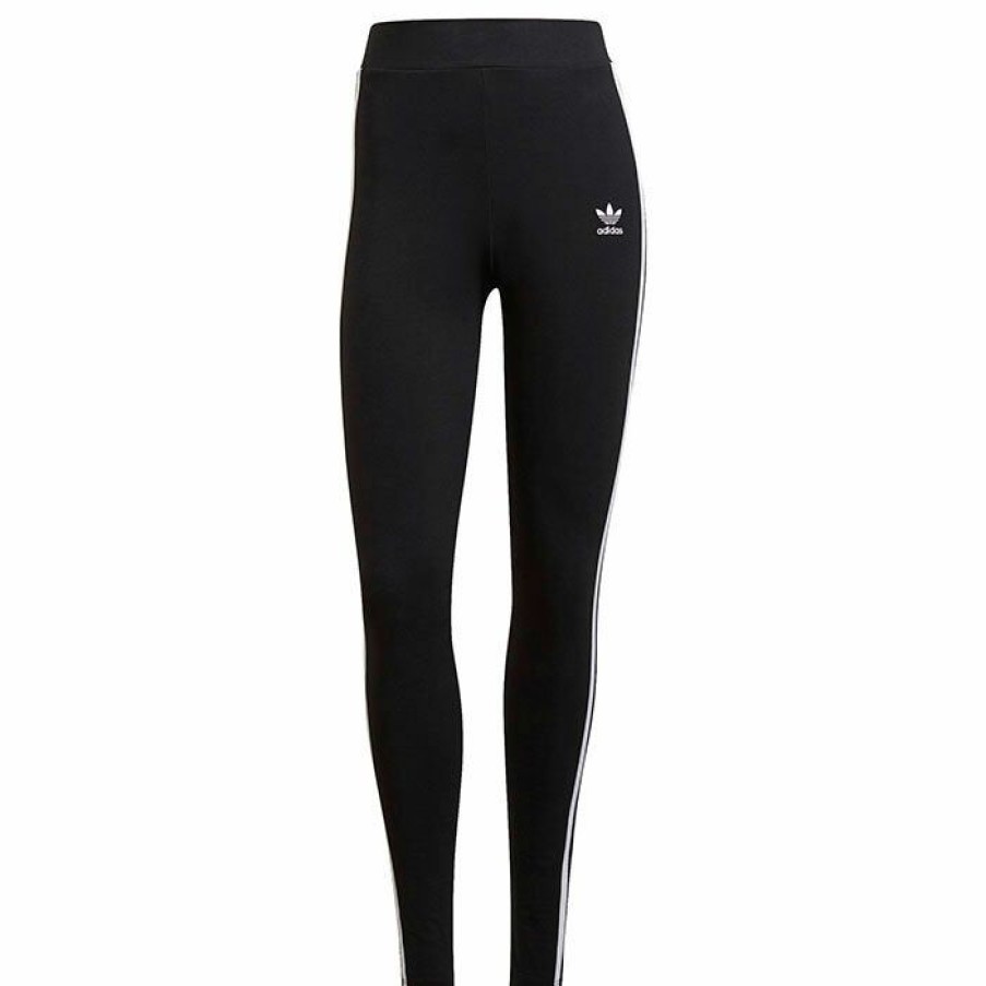 Tights & Leggings * | Discount Adidas Originals Women'S Adicolor Classics 3-Stripes Tight Black