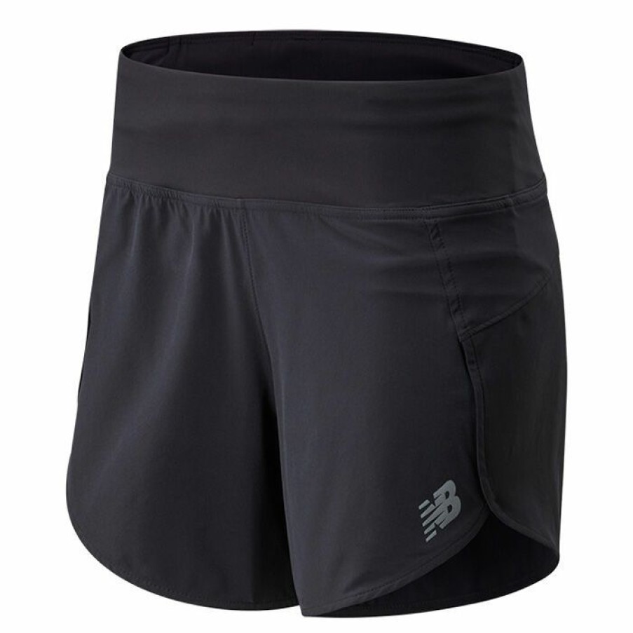 Shorts * | Outlet New Balance Women'S Impact Run 5 Short Black