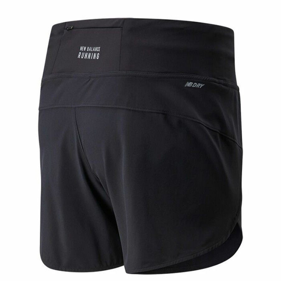 Shorts * | Outlet New Balance Women'S Impact Run 5 Short Black