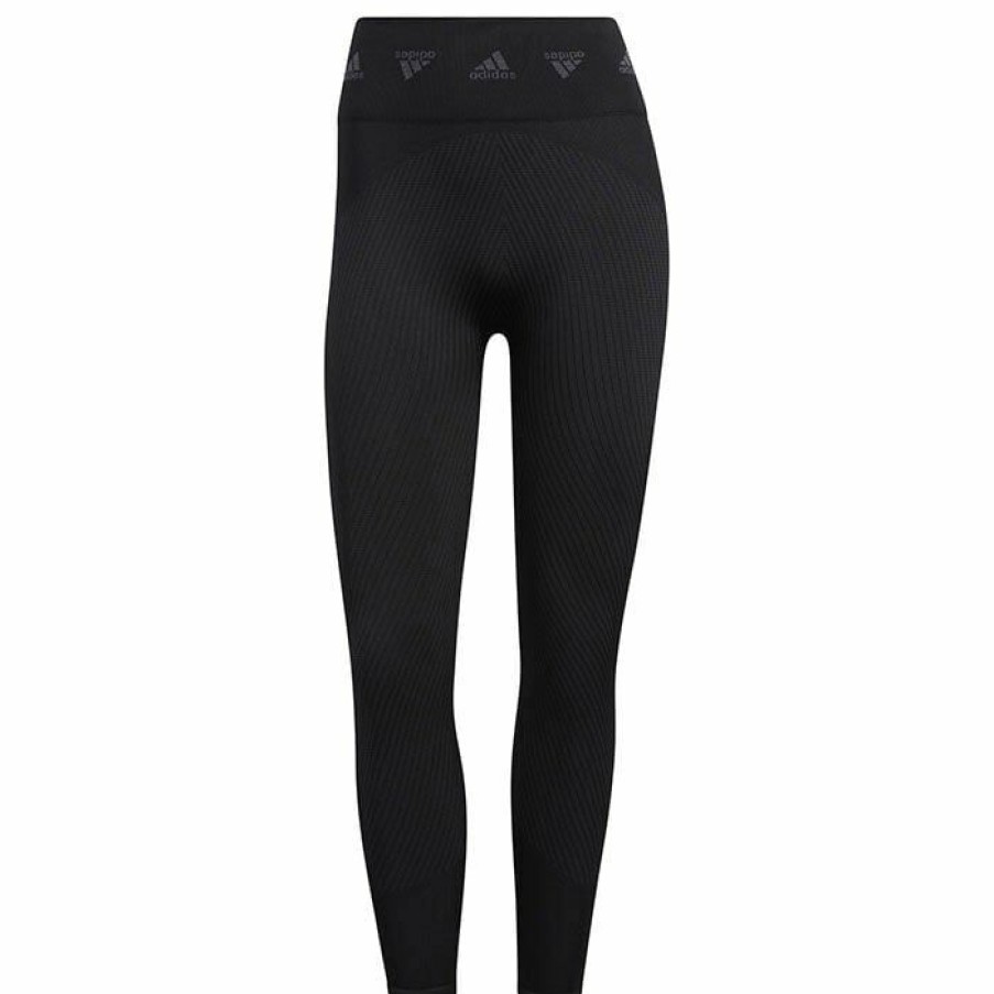 Tights & Leggings * | Promo Adidas Women'S Aeroknit Training 7/8 Tight Black