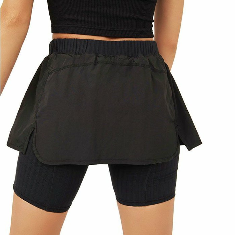 Shorts * | Cheap Fp Movement Women'S Daisy Woven Skort Black