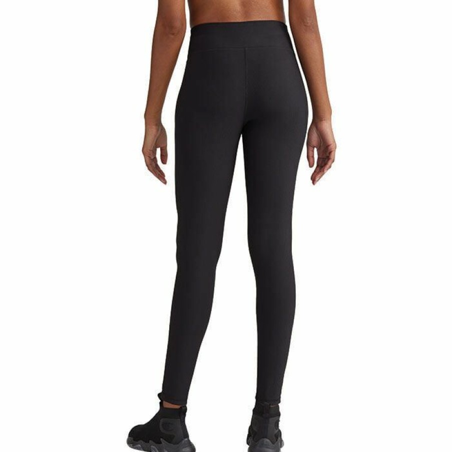 Tights & Leggings * | Top 10 Champion Women'S Ribbed Tight Black