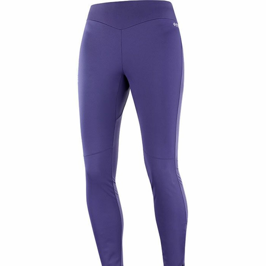 Tights & Leggings * | New Salomon Women'S Gore-Tex Infinium Windstopper Tight Purple