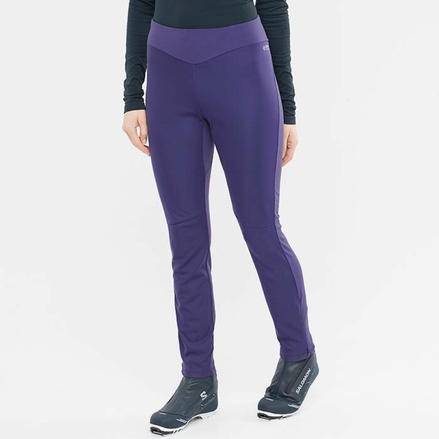 Tights & Leggings * | New Salomon Women'S Gore-Tex Infinium Windstopper Tight Purple