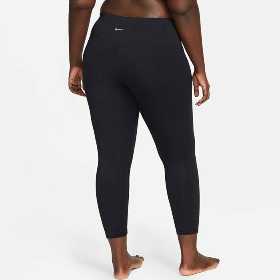 Tights & Leggings * | Cheap Nike Women'S Yoga Dri-Fit High Rise 7/8 Legging (Plus Size) Black